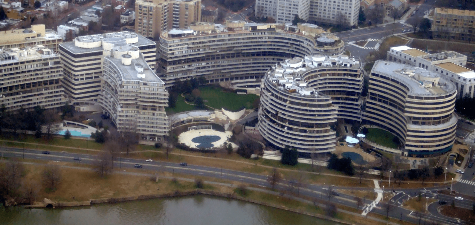 Watergate Complex from the air