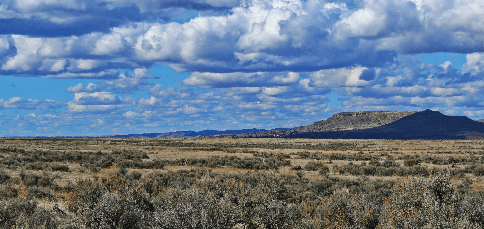 Landscape with clouds and desert