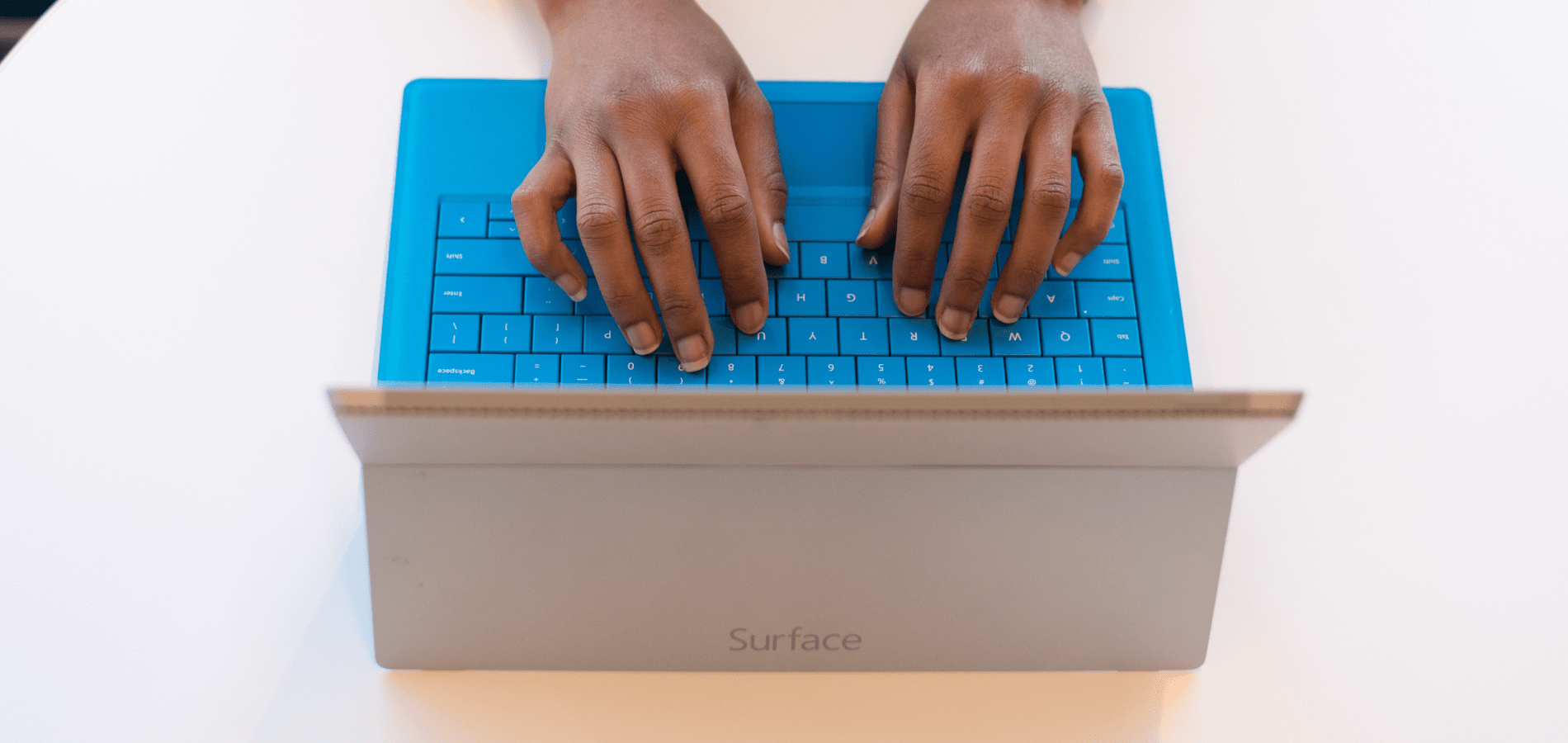 Handing typing on a laptop