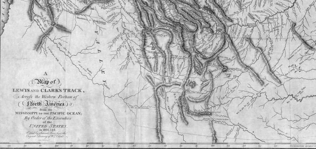 Map of Lewis and Clark tracks