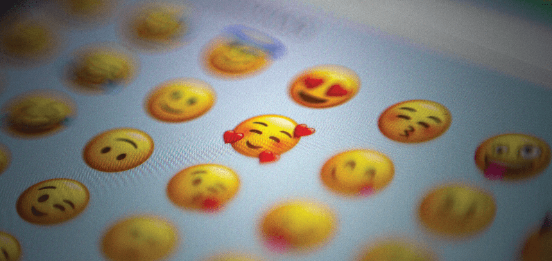 Emojis on a phone screen