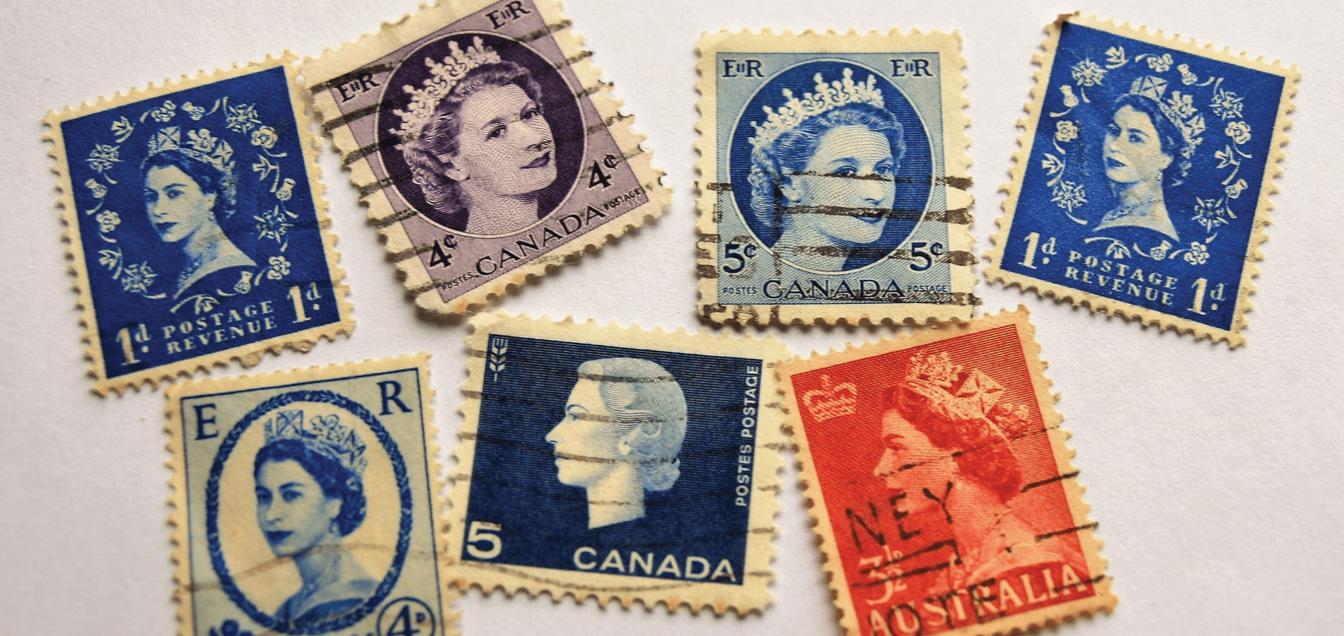 Stamps featuring the Queen