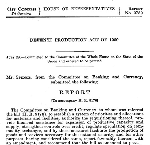 Defense Production Act of 1950