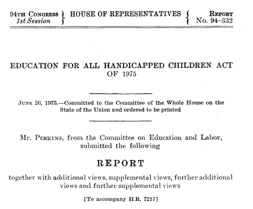 Education for All Handicapped Children Act