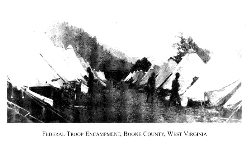 Photograph of federal troop encampment