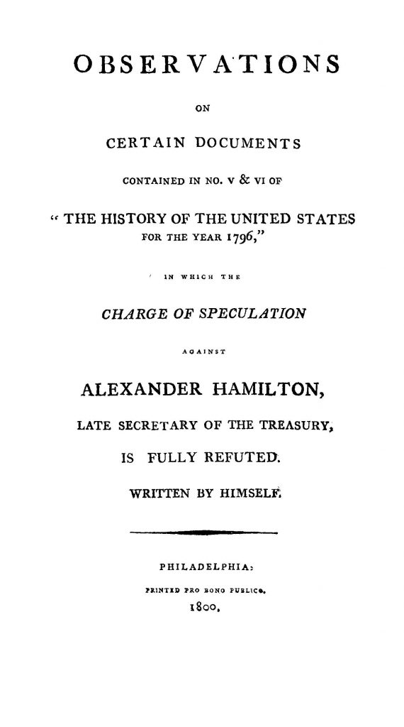 Screenshot of Reynolds Pamphlet published by Hamilton in 1797