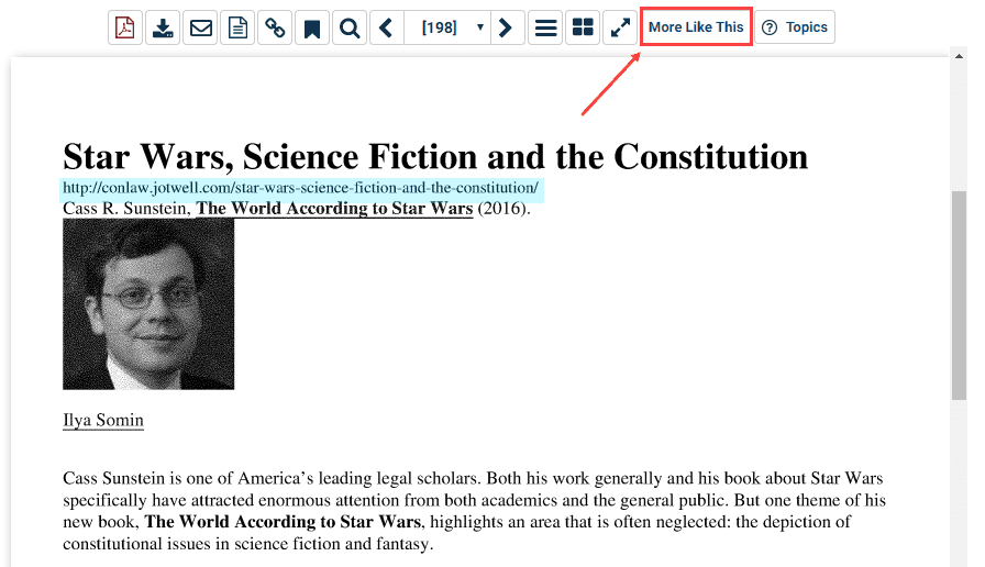 Front page of Star Wars, Science Fiction and the Constitution