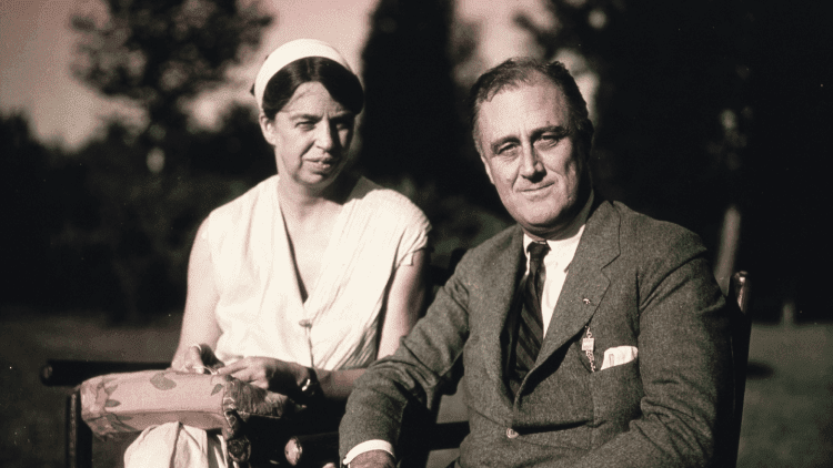 Photograph of Eleanor Roosevelt and FDR