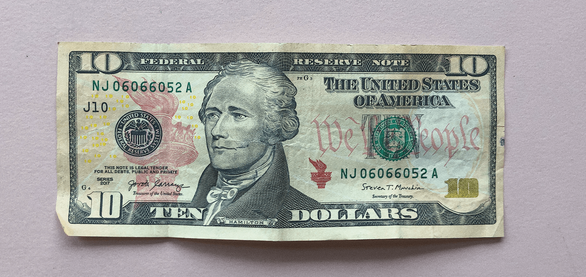 Picture of the U.S. $10 Bill