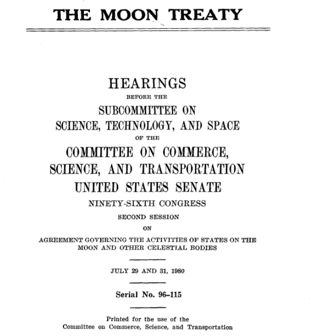 Screenshot of The Moon Treaty from 1980