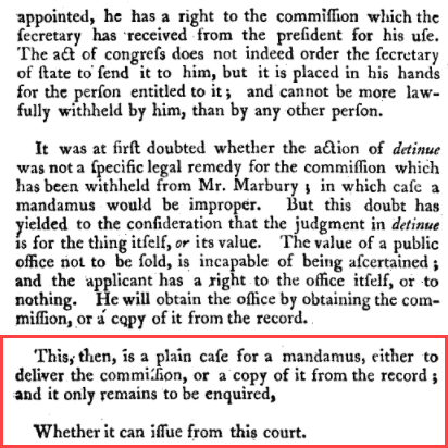 Text from Marbury v. Madison opinion