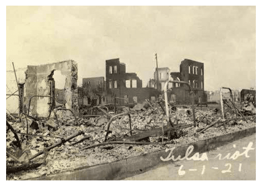Ruins of buildings from Tulsa riot