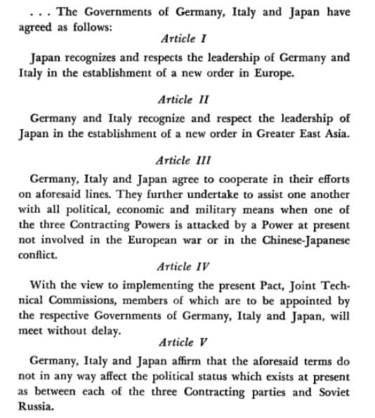 HeinOnline screenshot of the Tripartite Pact from Pearl Harbor