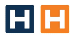 Blue and orange H icons
