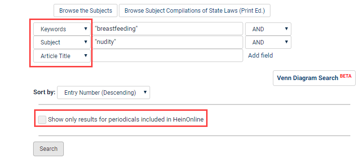 Subject Compilation of State Laws metadata searching example