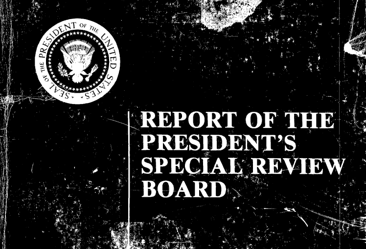Screenshot of Report of the President's Special Review Board