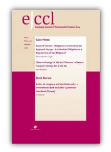 European Journal of Commercial Contract Law journal cover