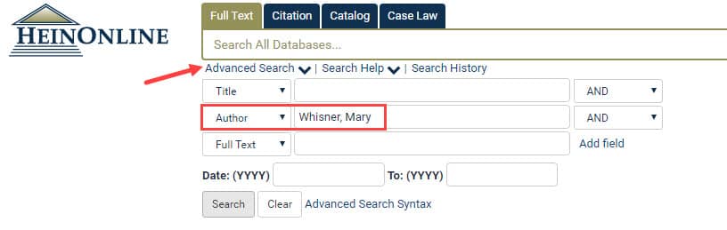 Author search for Mary Whisner