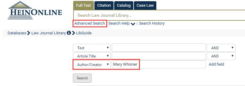 Advanced search for Author Mary Whisner