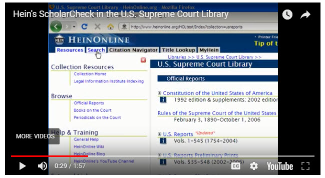 Screenshot of the HeinOnline interface in 2008