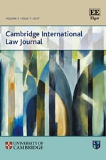 cover of Cambridge International Law Journal