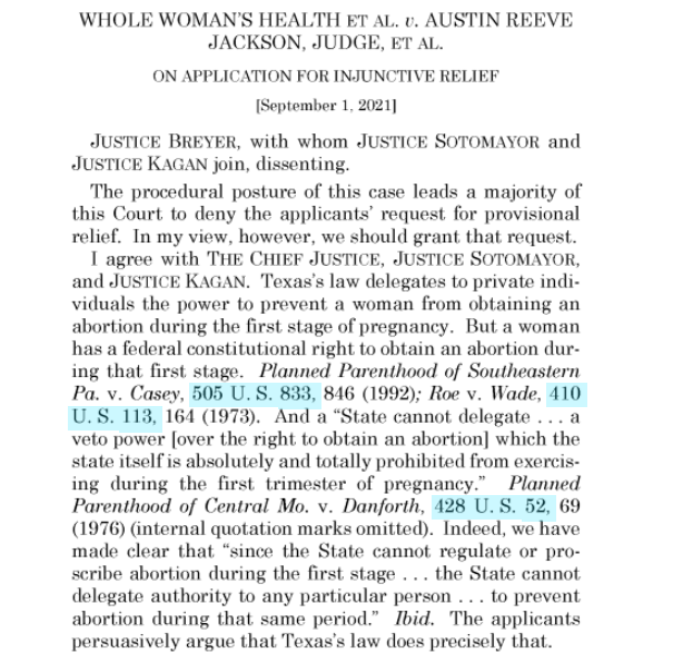 Screenshot of justice opinion located within HeinOnline