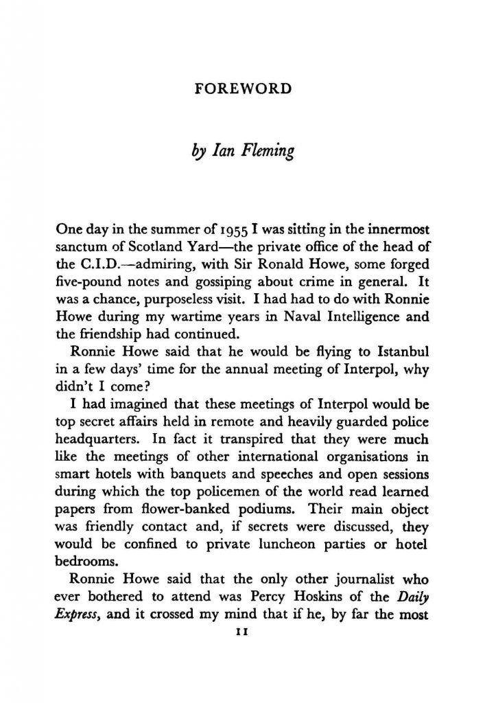 Screenshot of foreword from Casino Royale by Ian Fleming