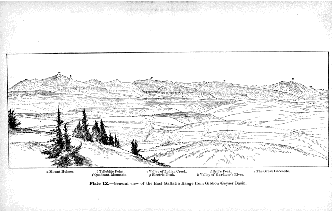 Image of illustration of Yellowstone from U.S. Congressional Serial Set