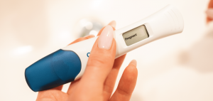 image of a positive pregnancy test