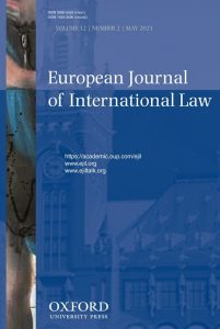 cover of European Journal of International Law