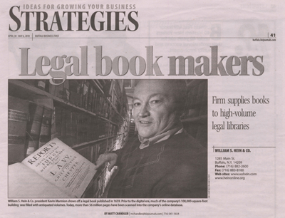 Newspaper clipping of Legal Book Markers on Kevin Marmion