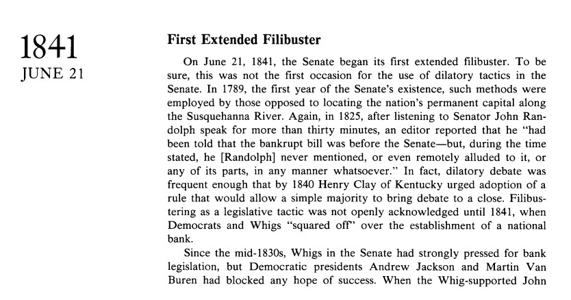 excerpt from  Historical Almanac of the United States Senate: A Series of Bicentennial Minutes Presented to the Senate during the One Hundredth Congress