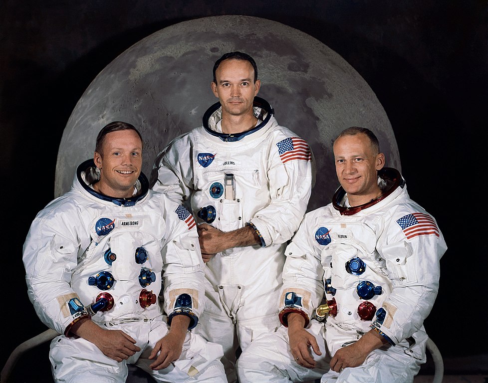 photo of Neil Armstrong, Michael Collins, and Buzz Aldrin