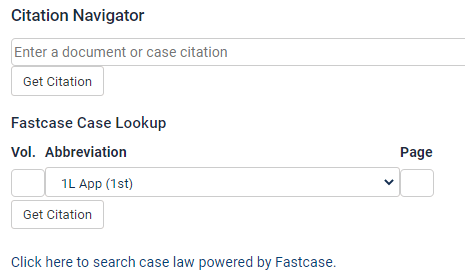 image of Fastcase Case Lookup tool