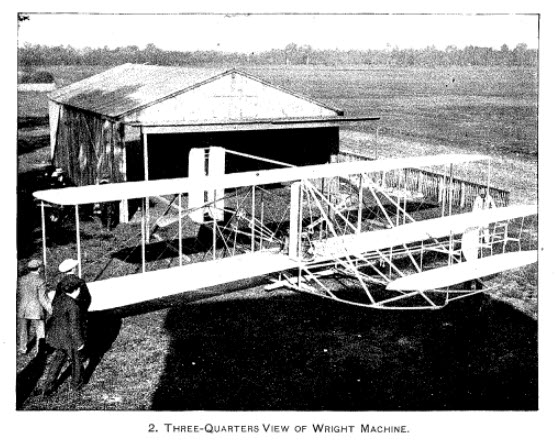 photo of a Wright flying machine