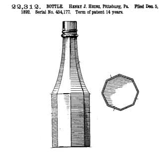 image of a ketchup bottle patent from 1892  in HeinOnline