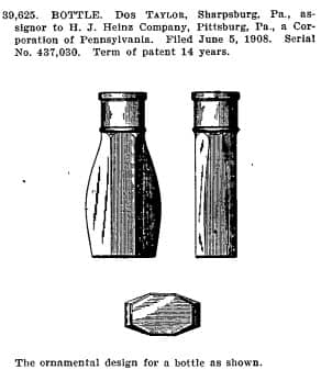 image of a ketchup bottle patent from 1908 in HeinOnline