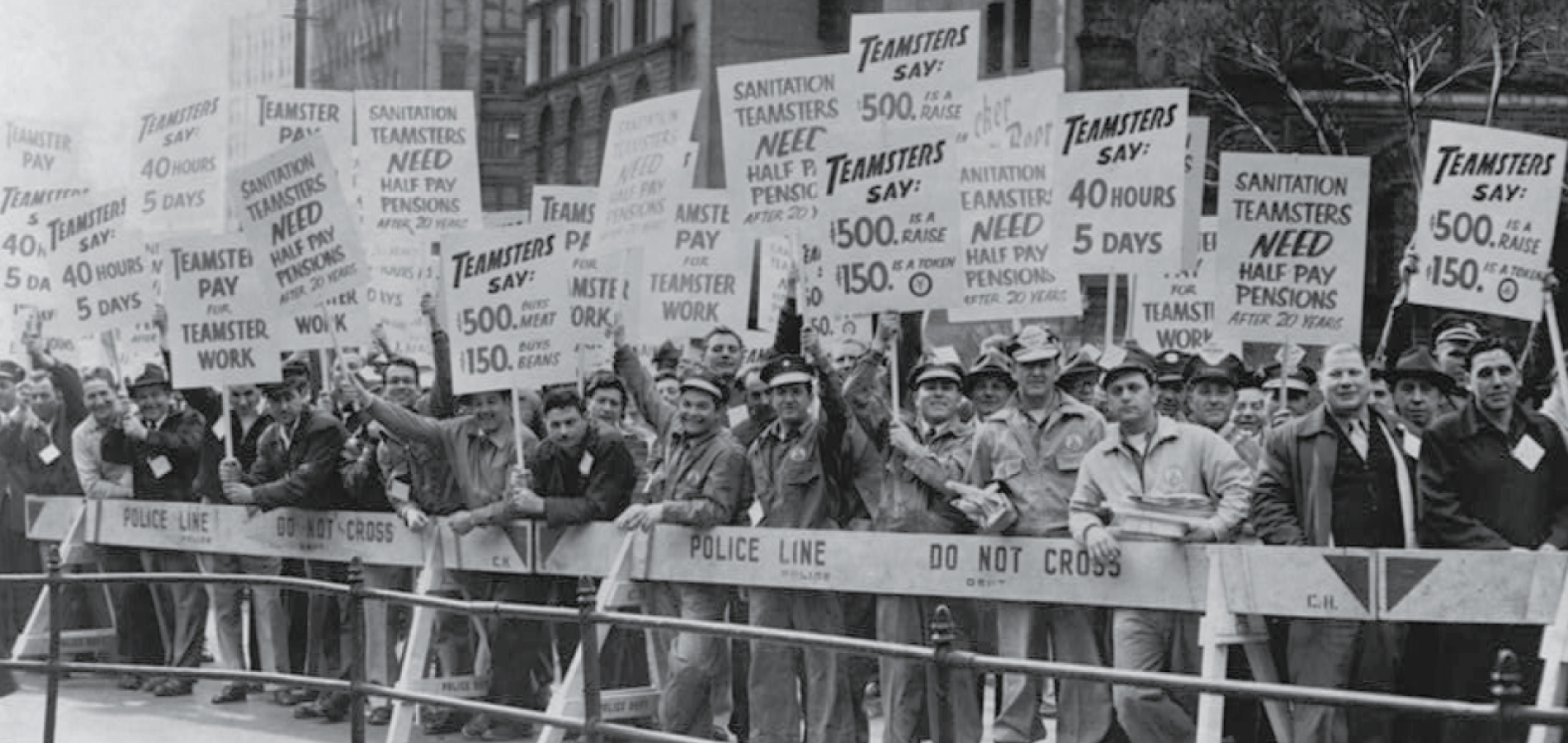 photo of workers striking