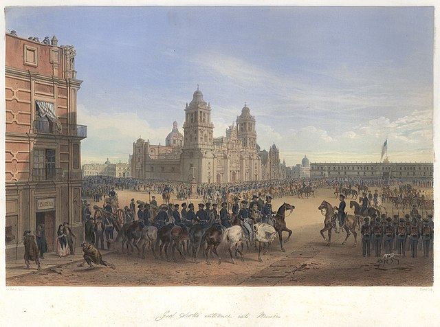 Portrait of U.S. Army occupation of Mexico city, 1847.