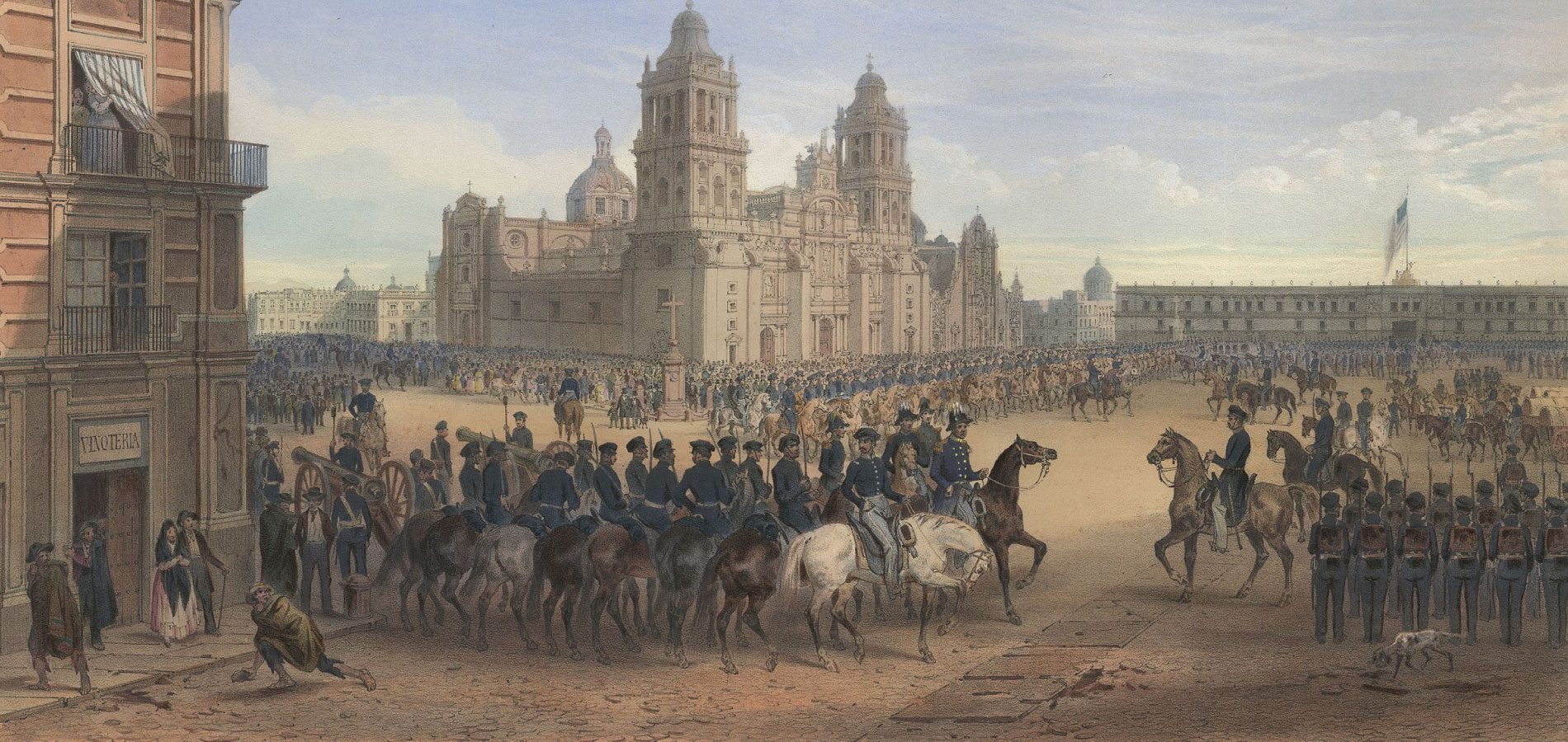 portrait of U.S. Army occupation of Mexico City in 1847