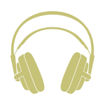 icon of headphones for a webinar