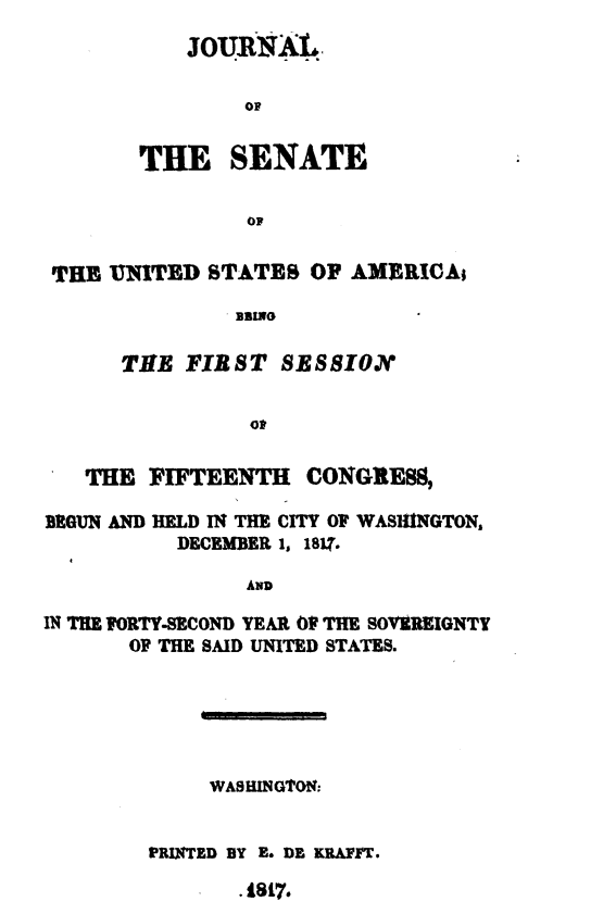 screenshot of the first document in the U.S. Congressional Serial Set