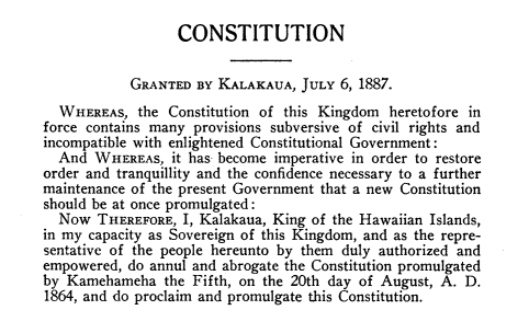 screenshot of excerpt of what is called the Bayonet Constitution
