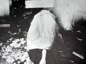 image of Abby Borden murdered within a guest bedroom of the Borden residence