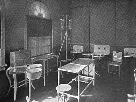 Photograph of the Exposition's operating room