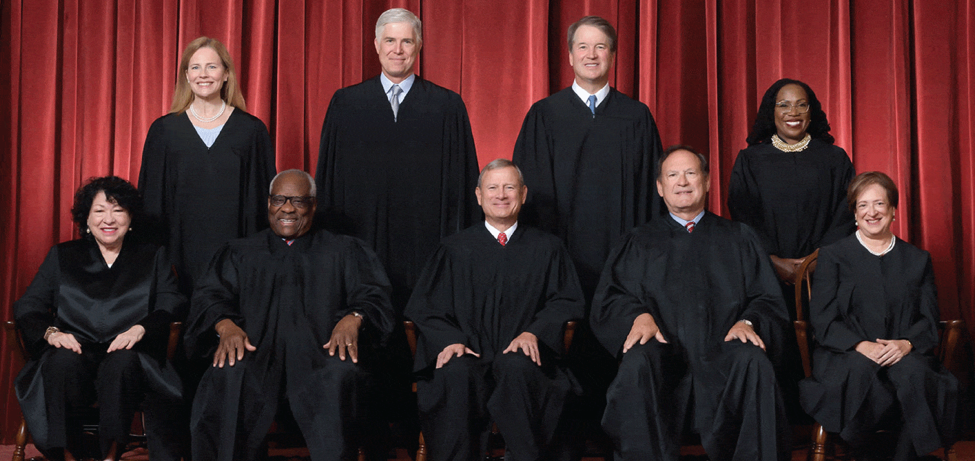 image of the Supreme Court justices as of November 2023