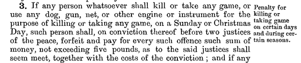screenshot of excerpt of 1831 Game Act