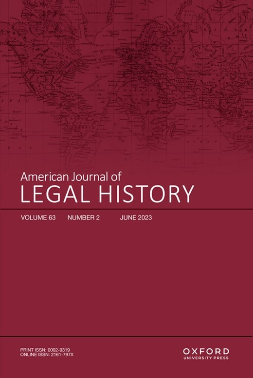 cover of American Journal of Legal History