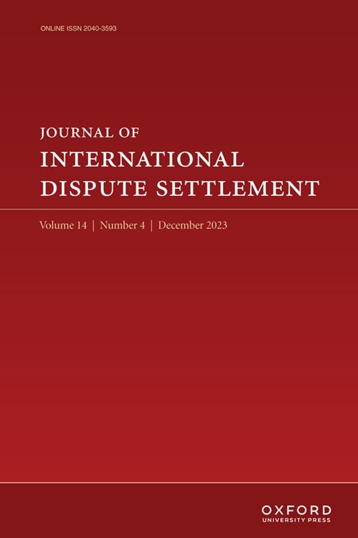 cover of Journal of International Dispute Settlement