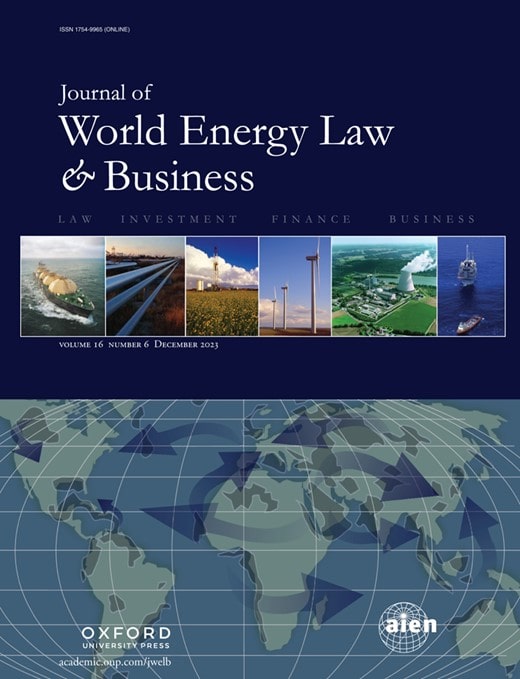 cover of Journal of World Energy Law & Business